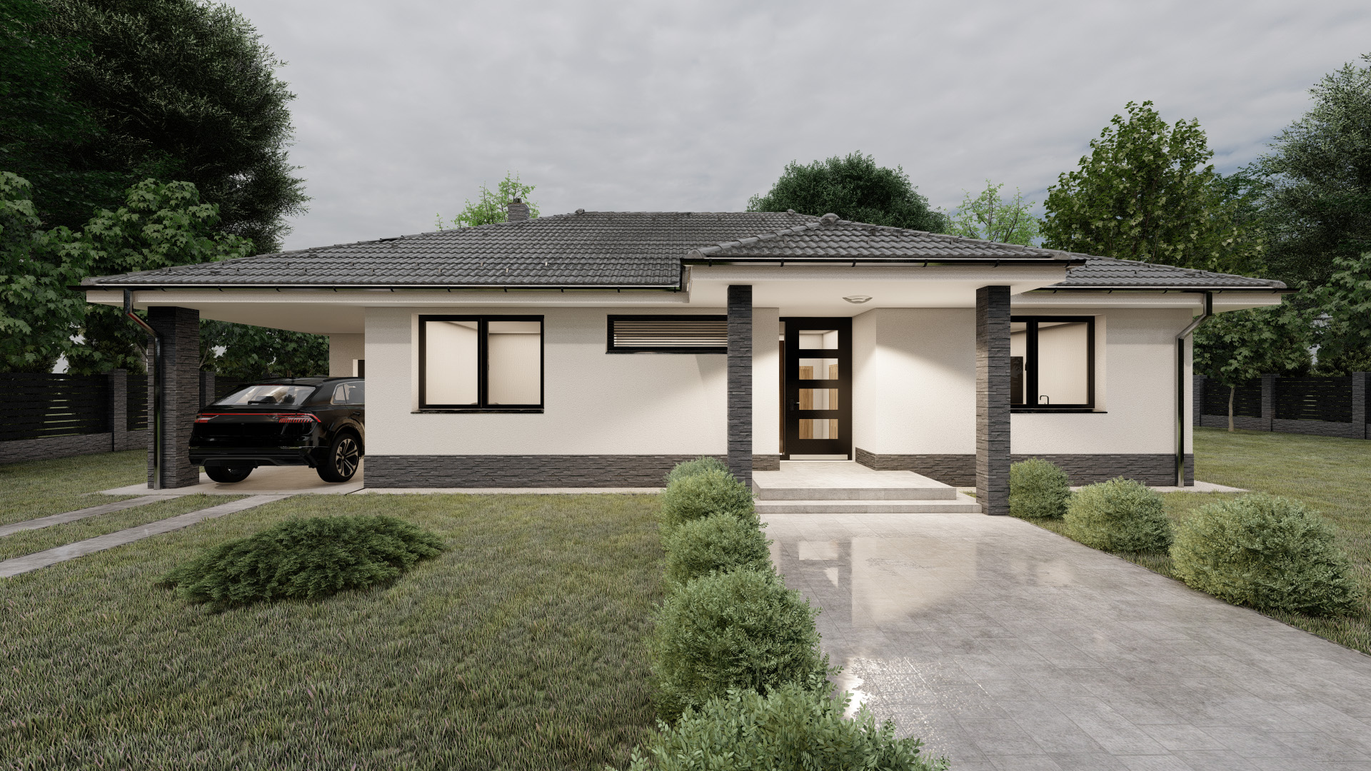 VÝSTAVBA - PRAKTICKÝ RODINNÝ DOM S PODLAHOVOU PLOCHOU 109 M2