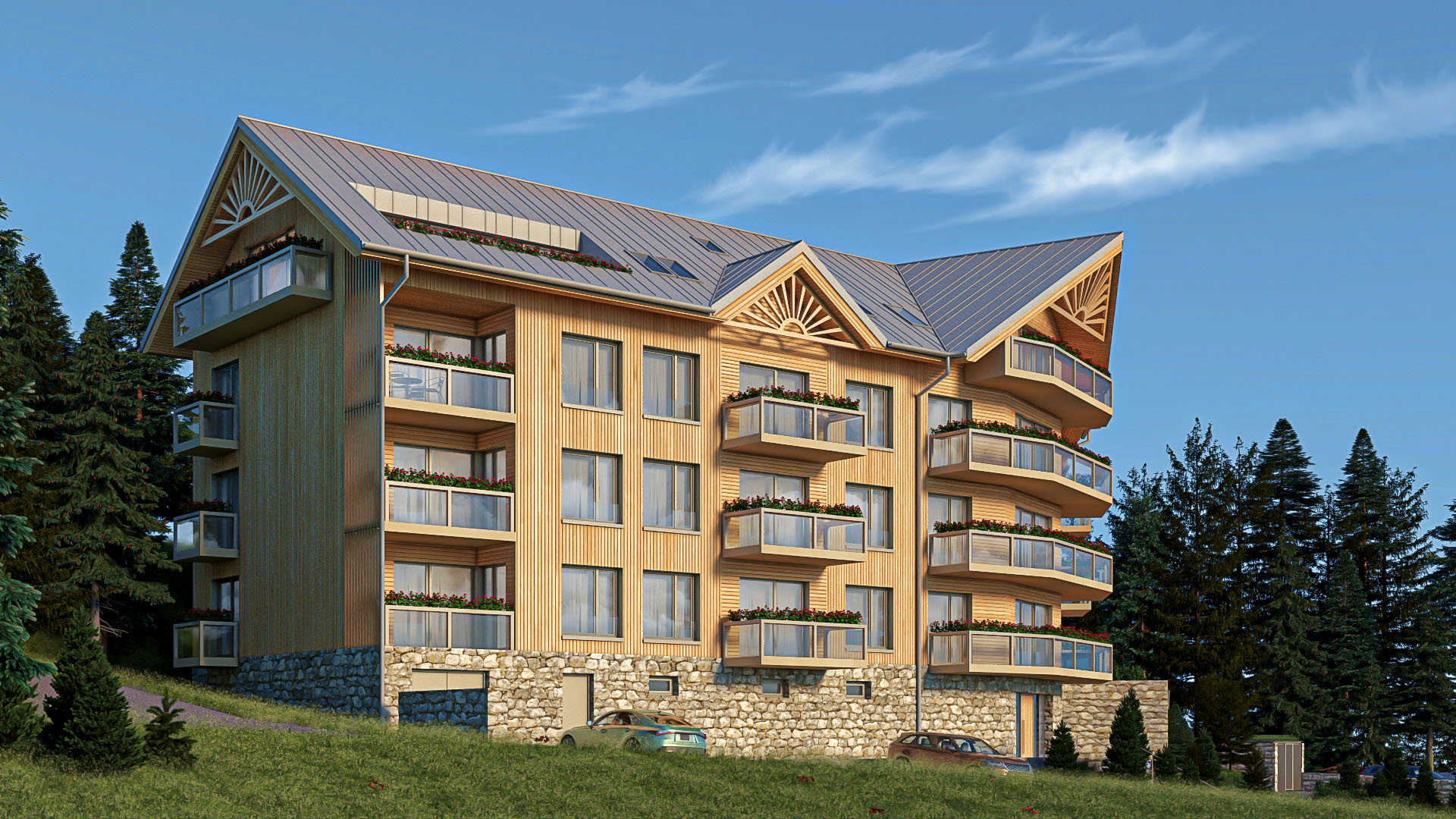 01.C - 2-izb. apartmán, 98,18 m2, DONOVALY, priamo na zjazdovke